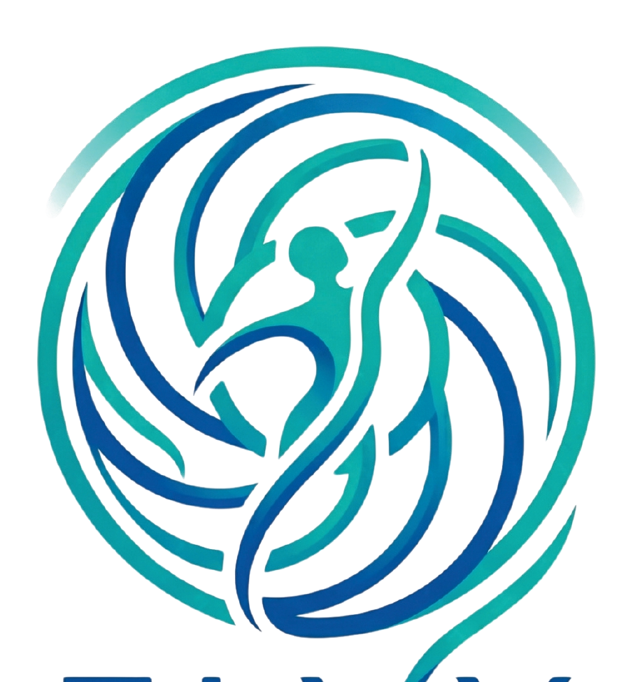 ELVY teal and blue wellness emblem